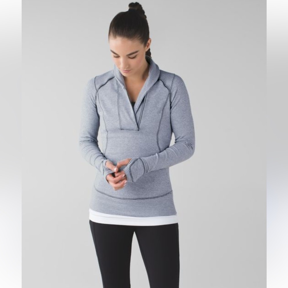 Lululemon Think Fast Top Pullover 3/4 Zipper